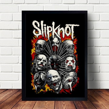 Quadro Poster Decorativo Da Banda Slipknot A4