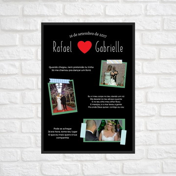 Quadro Personalizado com Fotos e Data