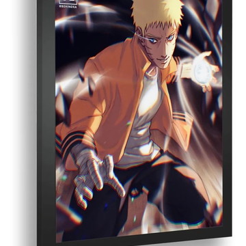 Quadro Decorativo Poster Naruto Shippuden Gennins Filme Emoldurado 30x42cm