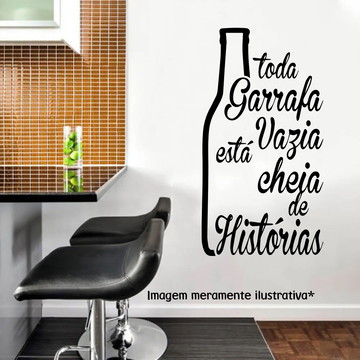 Adesivo de parede toda garrafa vazia