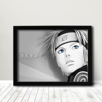 Quadro Decorativo Naruton Akatsuki Símbolo Placa 20x30 cm MDF 3mm 4K