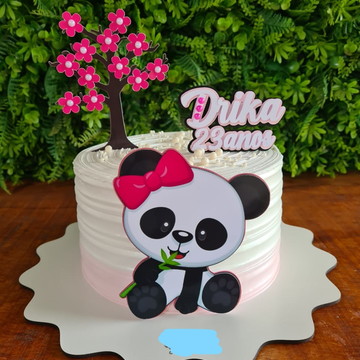 Giant panda Bear Cake, topo de bolo, text, logo png