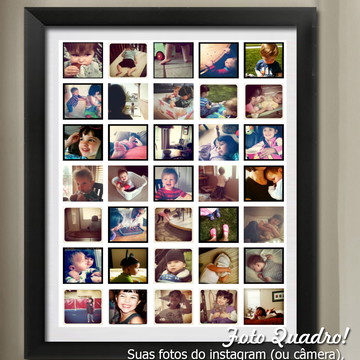 Foto Quadro personalizado com moldura e vidro - Insta poster