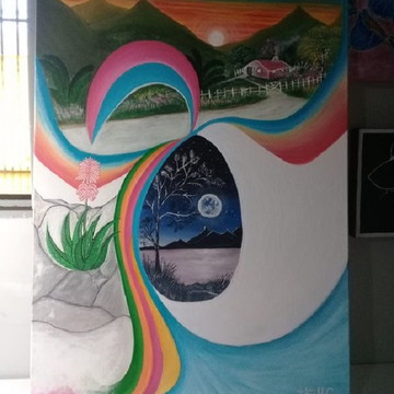 Quadro Pintura em tela, A dualidade da vida