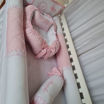 Kit berco com rendas 08 pecas