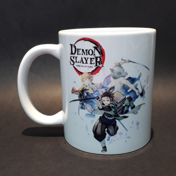 caneca demon slayer, caneca tanjiro, kimetsu no yaiba - Gato Mestre