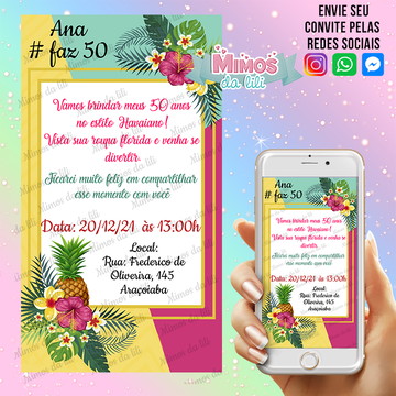 Convite digital tropical