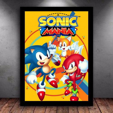 Quadro Decorativo Poster Desenho Sonic Mania Game Infantil 5