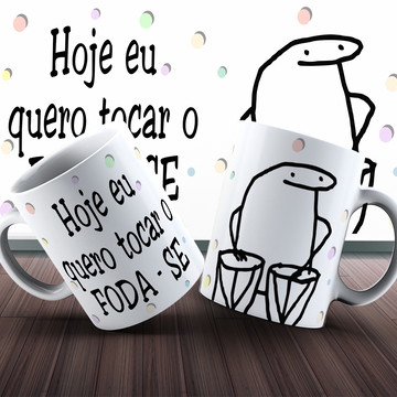 Caneca meme boneco palito flork eu eu quero tocar no Shoptime