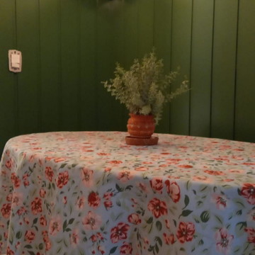 Toalha de mesa oval semi impermeável sob medida