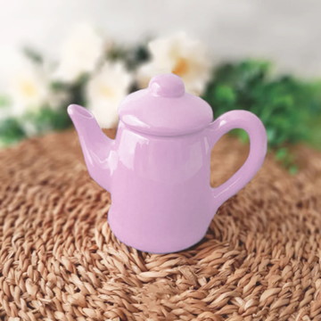 Conjunto de Chá em Porcelana com Bule Rosa Poá 700 ml