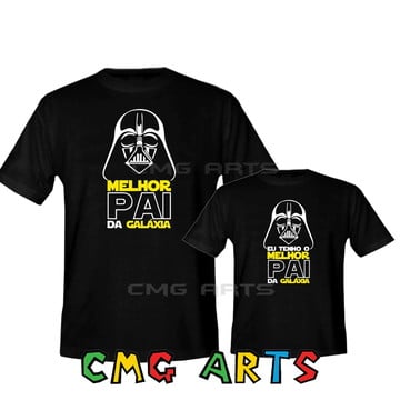 Kit 2 unds star wars melhor pai da galaxia