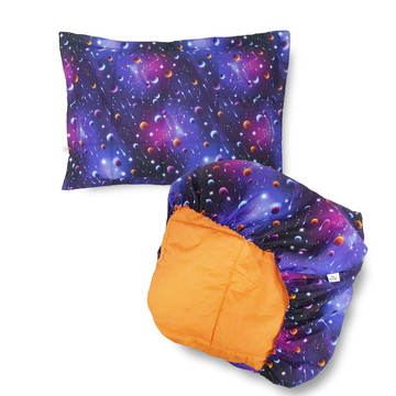 Colcha com elástico solteiro + 3 porta travesseiros