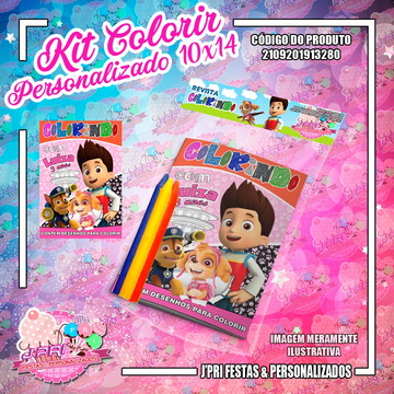 Paw Patrol Livro de colorir Grab and Go da Play Pack, adesivos e giz de  cera, pacote com 10 pacotes, lembrancinhas de festa infantil e enchimentos  de meias infantis