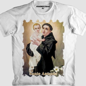 Camiseta infantil religião santo antonio