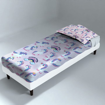 Lençol unicórnio com elástico