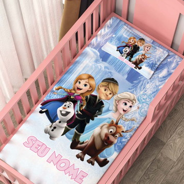 Lençol berço frozen com elástico