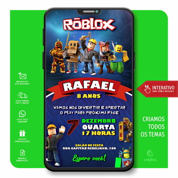 Convite Virtual Roblox - Comprar em Tudinho de Biquinho