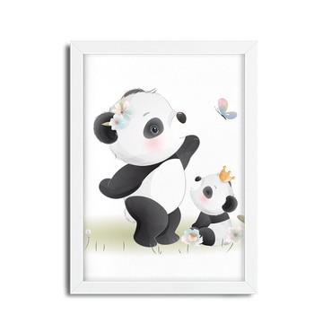 Quadro Decorativo Infantil Ursinho Panda Boa Noite SKU: 4310g2