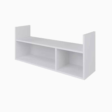 Nicho mdf branco tx com fundo e divisórias 90l x 24p x 38a
