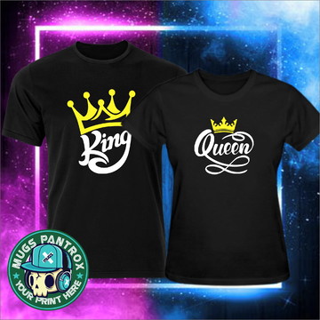 Kit Camiseta Para Casal Rei Rainha King E Queen - LOJA BOBKIN