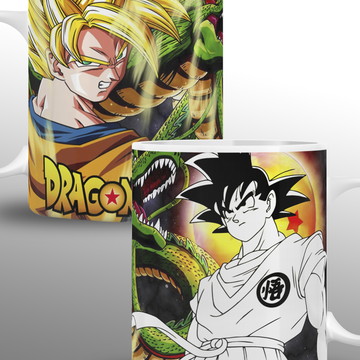 Camiseta para Colorir Dragon Ball Goku com Canetinha