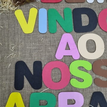 22 un letra grande 12cm altura bem vindo ao nosso arraia