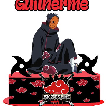 Arquivo de corte Topo de Bolo Akatsuki Itachi #1 PDF/JPG