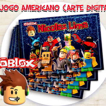 Jogo americano roblox  Compre Produtos Personalizados no Elo7