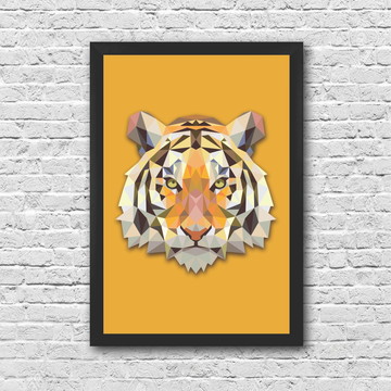 Quadro decorativo 3D Olho do Tigre - Eye Of The Tiger Multicamada em M -  Aimará Decor