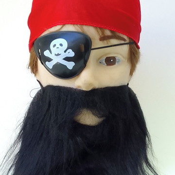 Vestido Fantasia Infantil Pirata Com Bandana E Tapa Olho Preto - Lojas  Torra