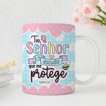 Caneca personalizada com versículos bíblicos