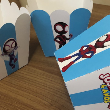 Caixinha pipoca spidey e seus amigos