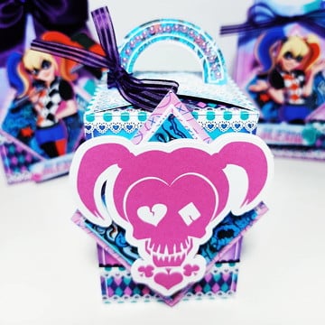 Caixa com alça alta arlequina