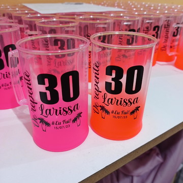 100 canecas de chopp degradê 300ml personalizadas