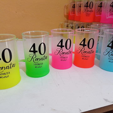 100 canecas de chopp degradê 430ml personalizadas
