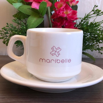 Xícara personalizada com pires, xícara para casamento