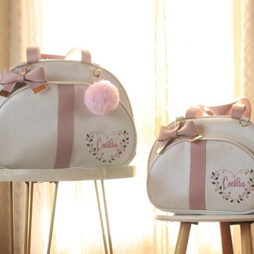 Kit bolsa maternidade personalizada para menina luxo