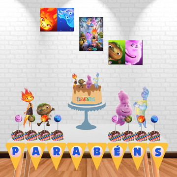 Kit festa elementos com 4 displays