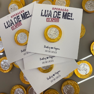Operação lua de mel personalizada casamento 60 unidades