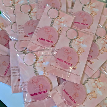 Chaveiro personalizado para lembrancinha de maternidade