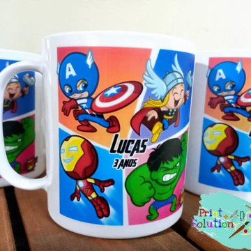 Caneca 400ml - super heróis