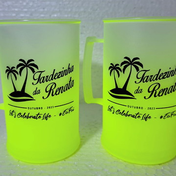 100 canecas de chopp 300ml jateada degrade personalizadas