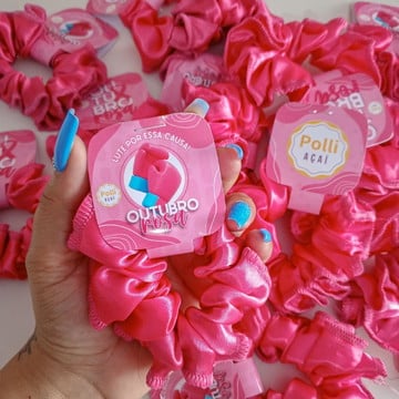 20 mimos xuxinhas em cetim, personalizada com l