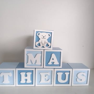 Kit com 9 cubos 7×7 com molduras