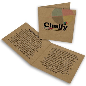 Tag com dobra papel kaft 280g com ou sem furo