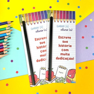 Mimo volta as aulas card com lapis