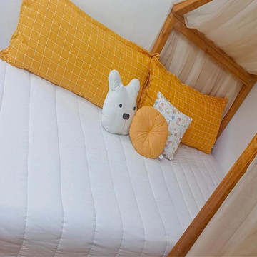 Colcha com elástico solteiro