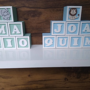 Kit com 12 cubos 7×7 com molduras decorados