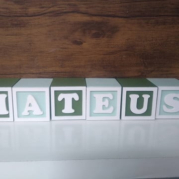 Kit com 8 cubos 10×10 cm com molduras decorados